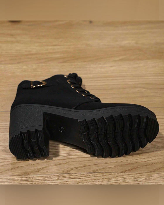 Botines de plataforma gruesa