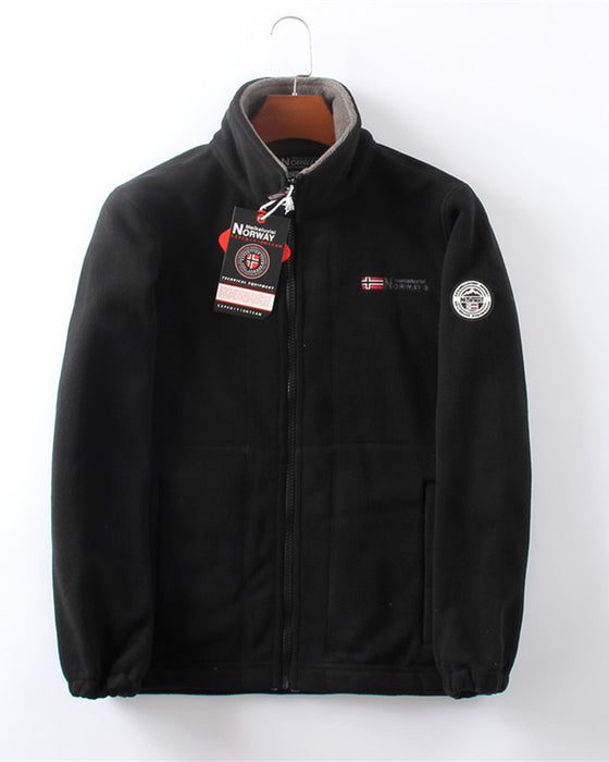 Chaqueta polar de doble capa para hombre y 50% de descuento.