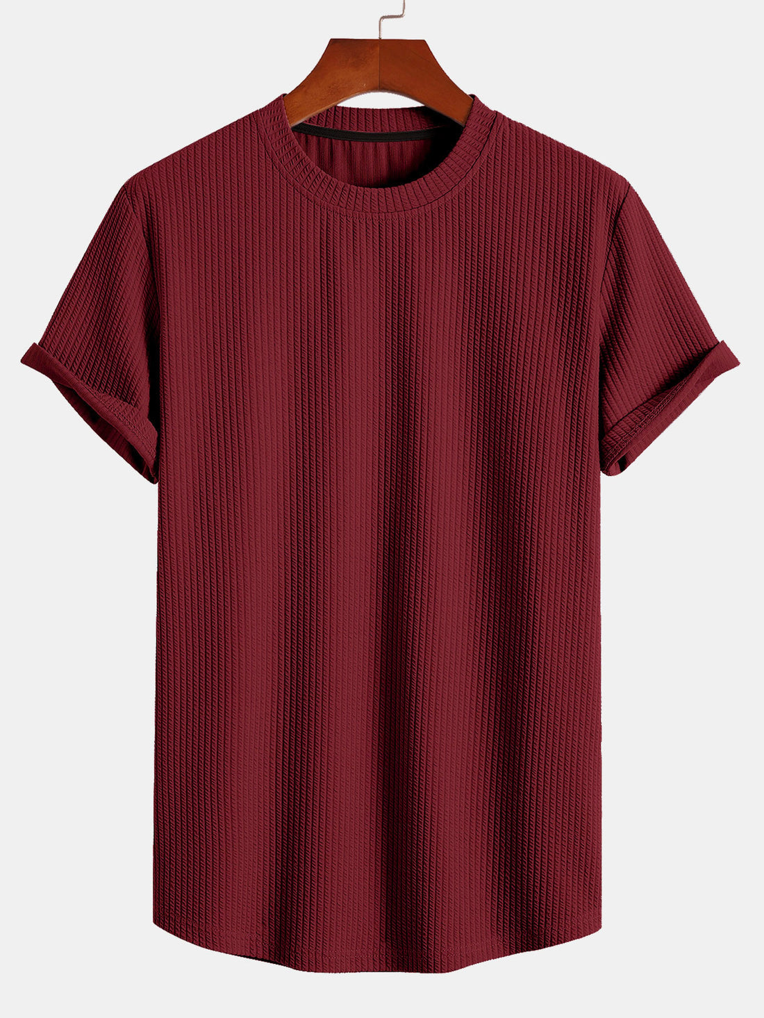 Camiseta ajustada musculosa con dobladillo curvo y pantalones cortos