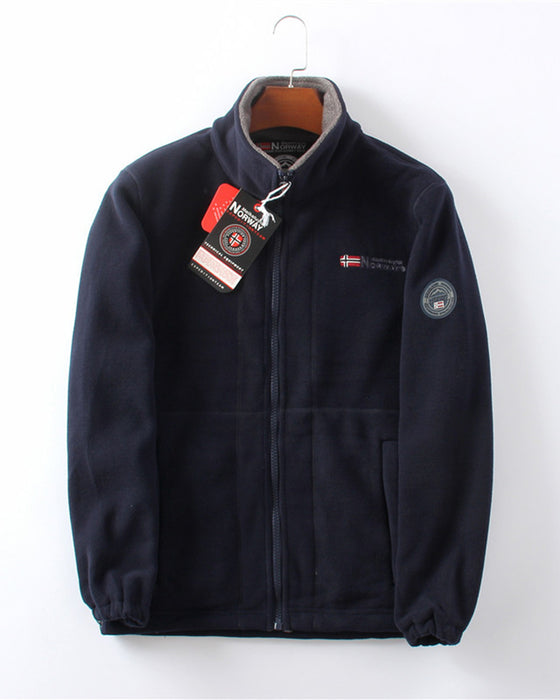 Chaqueta polar de doble capa para hombre y 50% de descuento.