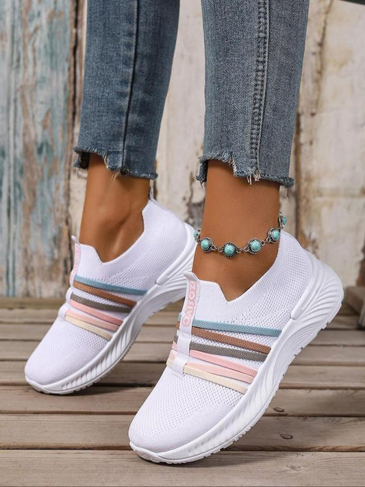 Zapatillas sin cordones de malla transpirable para mujer: ligeras, cómodas y perfectas para el día a día