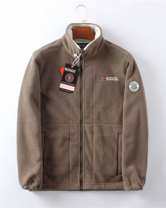 Chaqueta polar de doble capa para hombre y 50% de descuento.