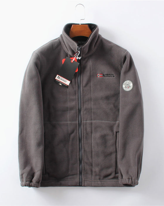 Chaqueta polar de doble capa para hombre y 50% de descuento.