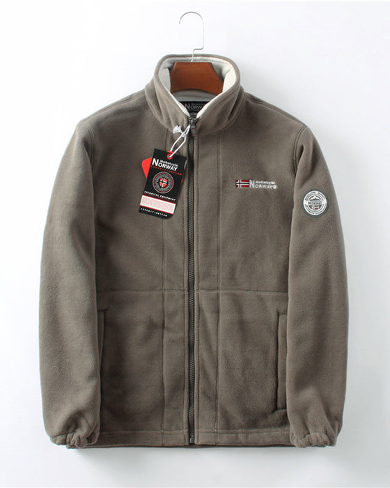 Chaqueta polar de doble capa para hombre y 50% de descuento.