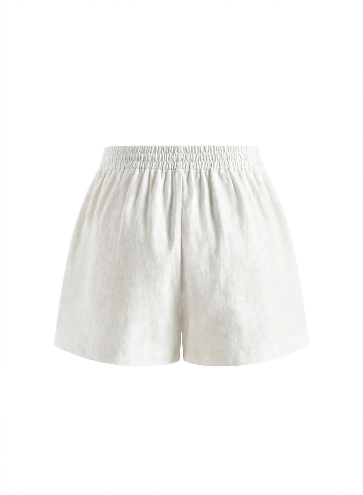 Conjunto de top halter sin espalda y shorts de algodón y lino.