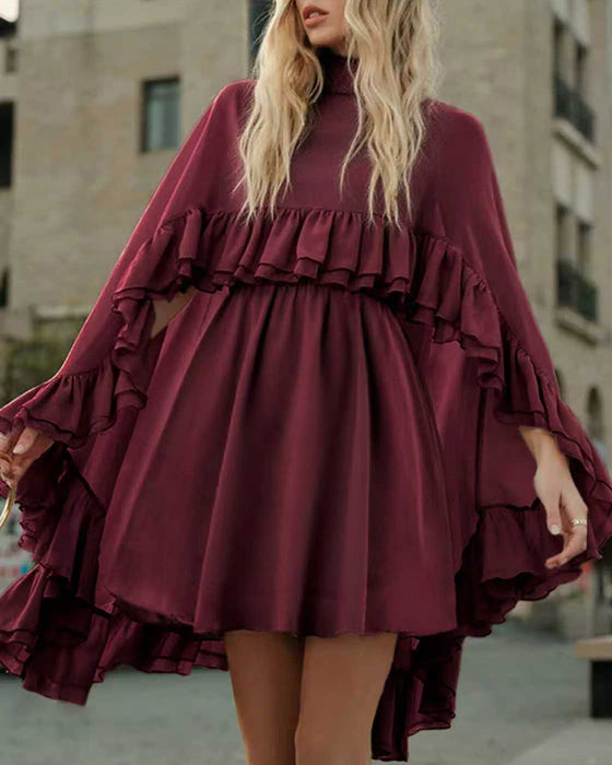 Elegante conjunto de vestido camisero de gasa de dos piezas.