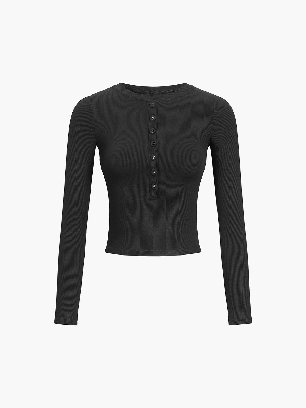 Camisa corta de manga larga con botones