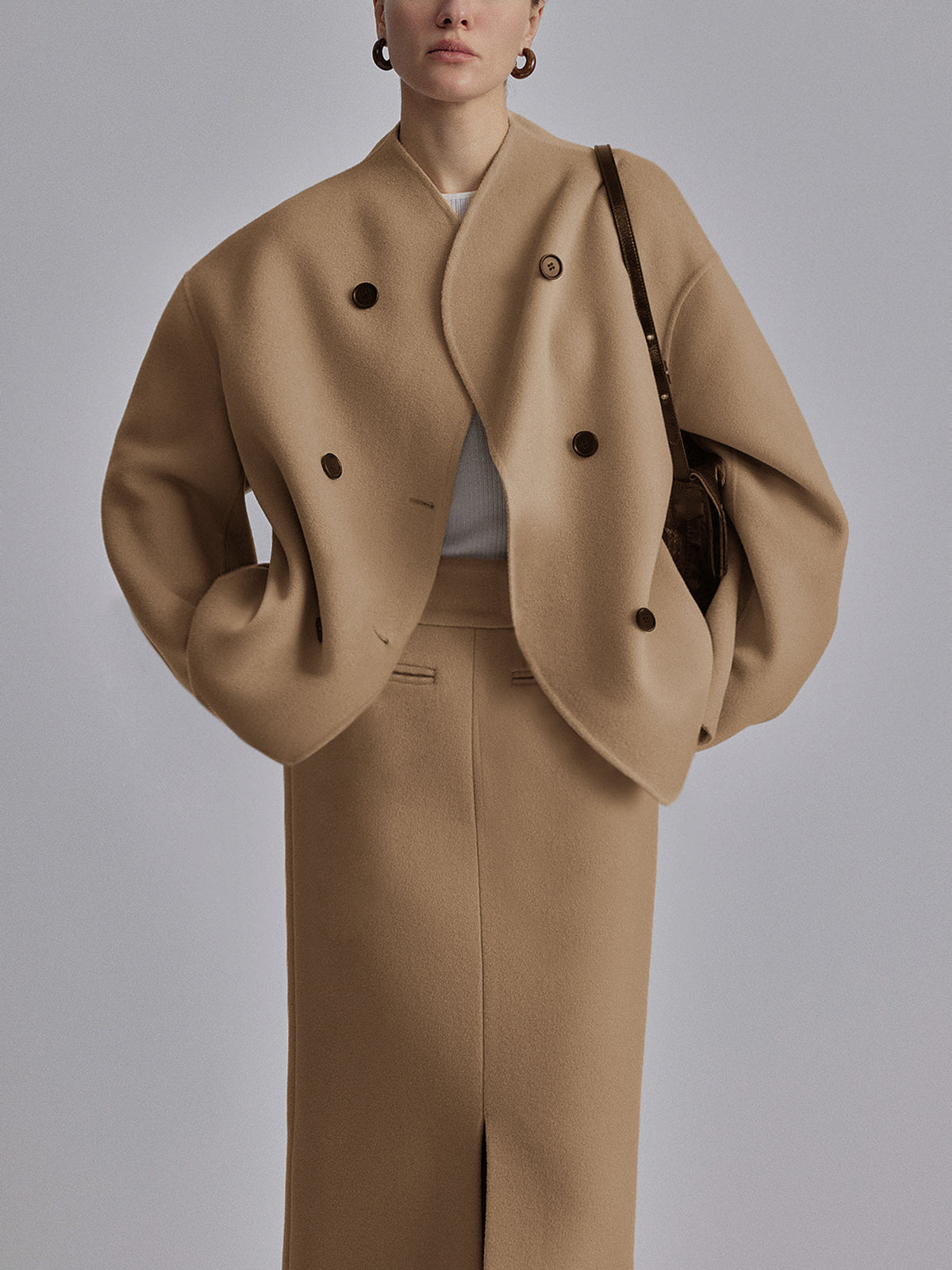 Chaqueta abotonada extragrande