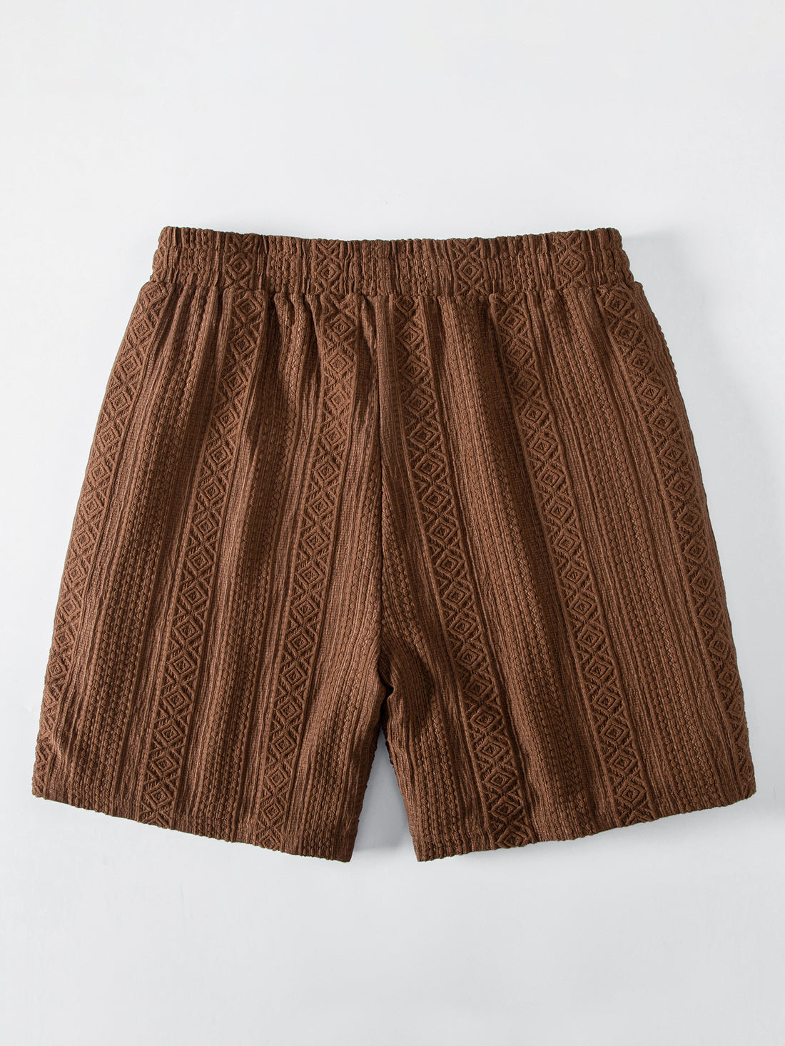 Pantalones cortos con cordón de 8" de jacquard geométrico