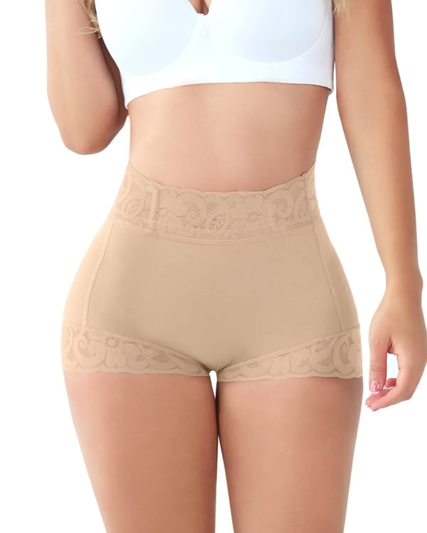 Braguita moldeadora clásica de encaje para mujer, de uso diario, que levanta los glúteos y alisa la figura.