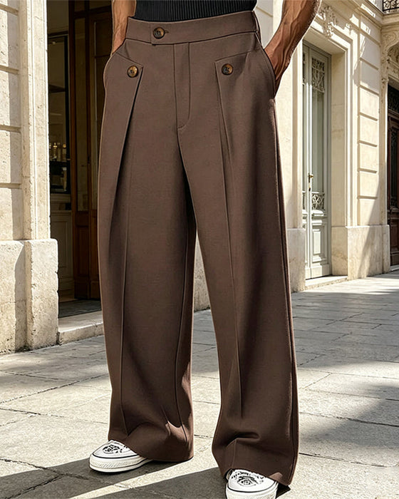 Pantalón de hombre de corte recto resistente a las arrugas