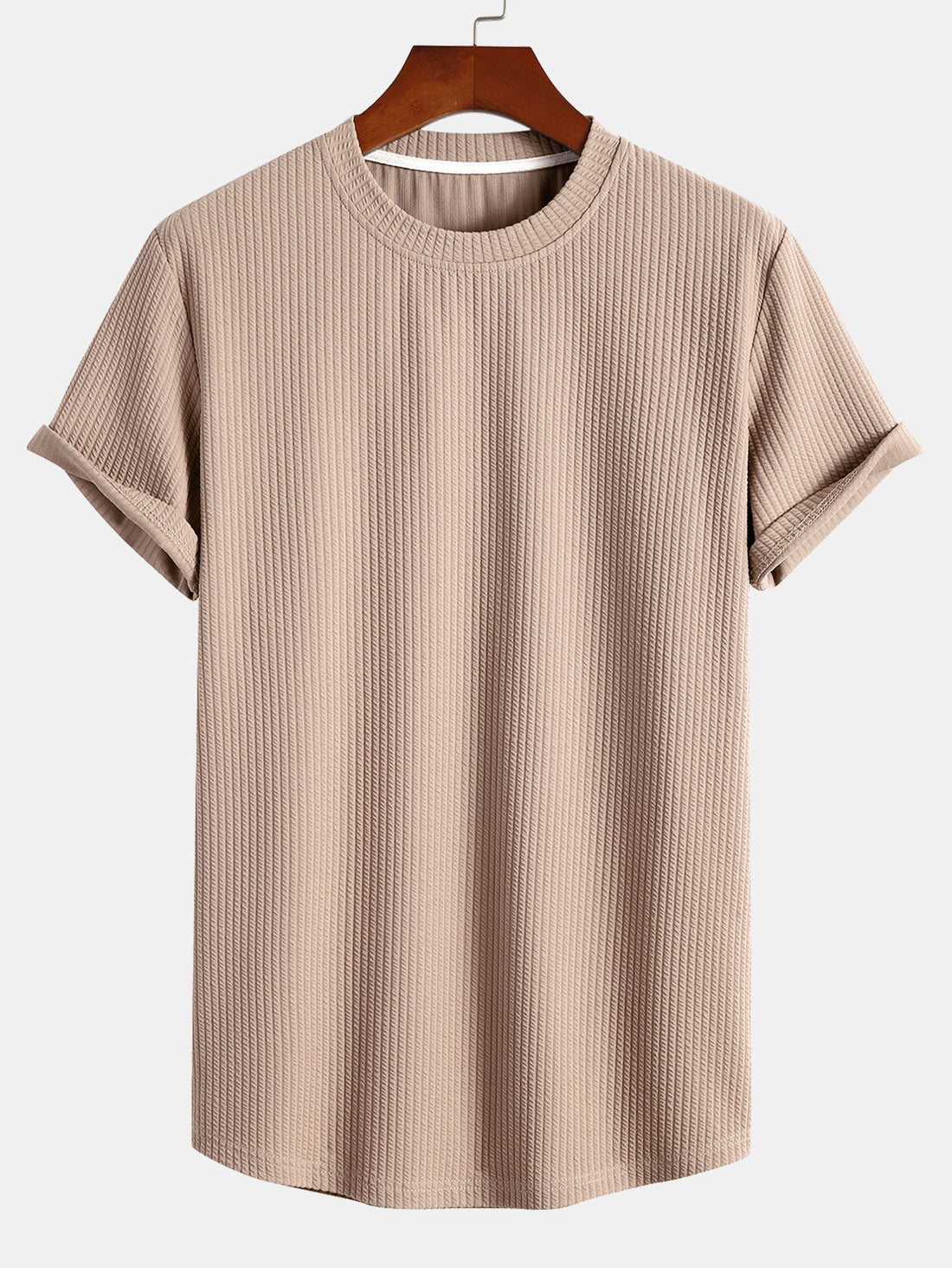 Camiseta ajustada musculosa con dobladillo curvo y pantalones cortos