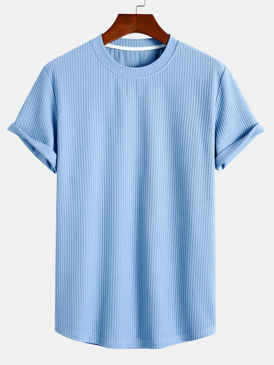 Camiseta ajustada musculosa con dobladillo curvo y pantalones cortos