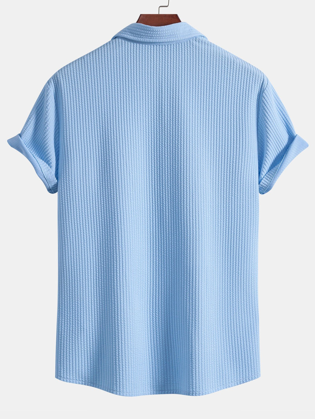 Camisa abotonada ajustada con canalé