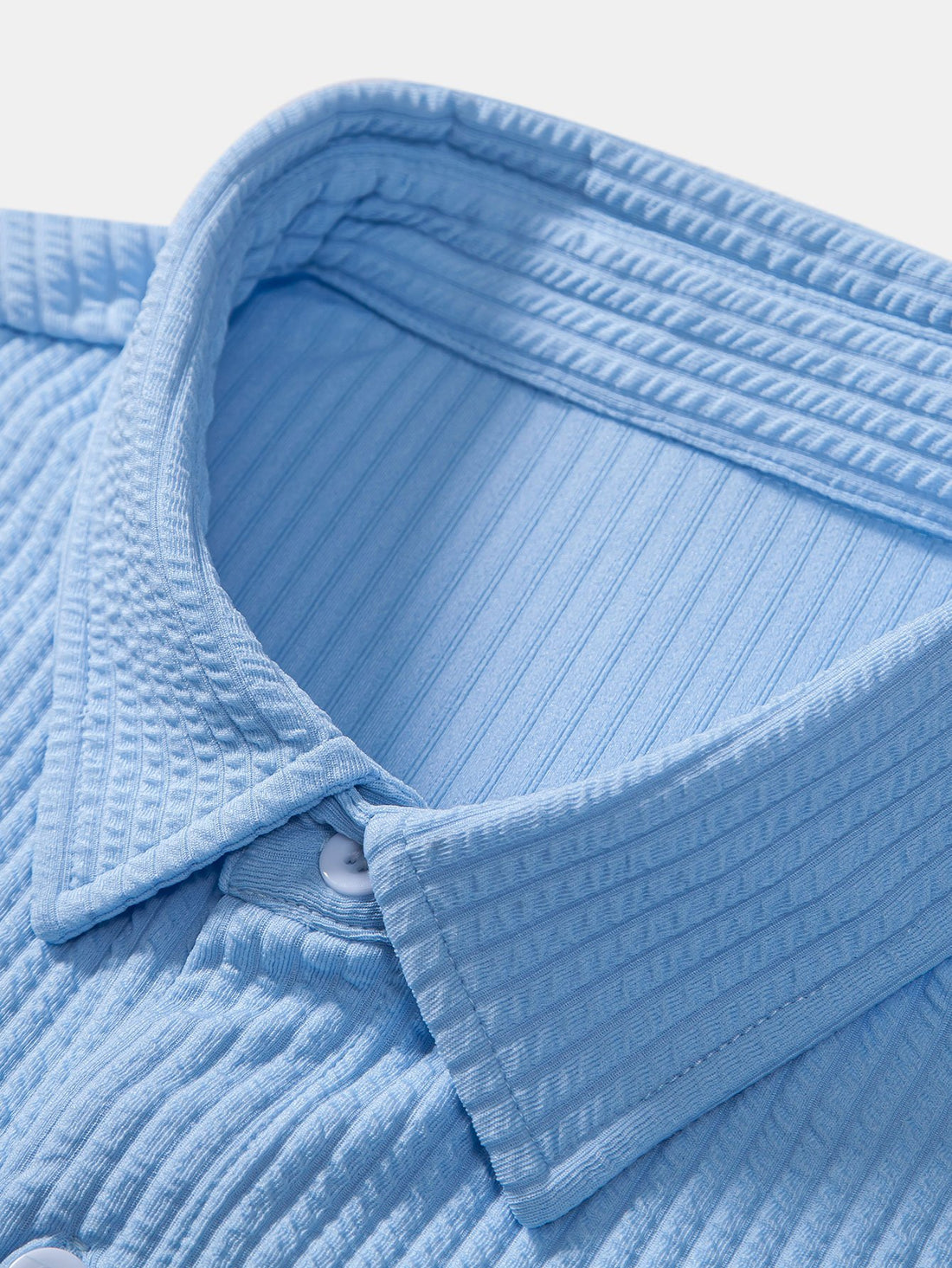 Camisa abotonada ajustada con canalé