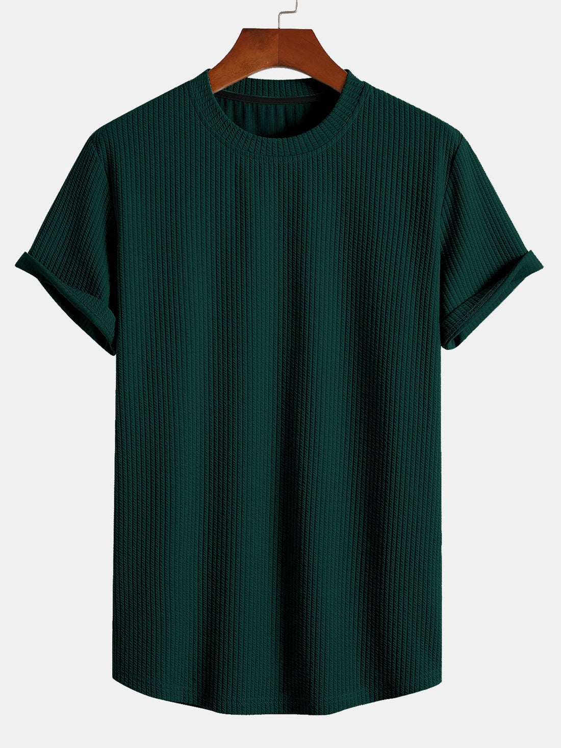 Camiseta ajustada musculosa con dobladillo curvo y pantalones cortos