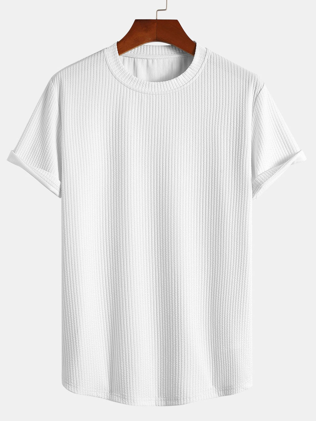 Camiseta ajustada musculosa con dobladillo curvo y pantalones cortos