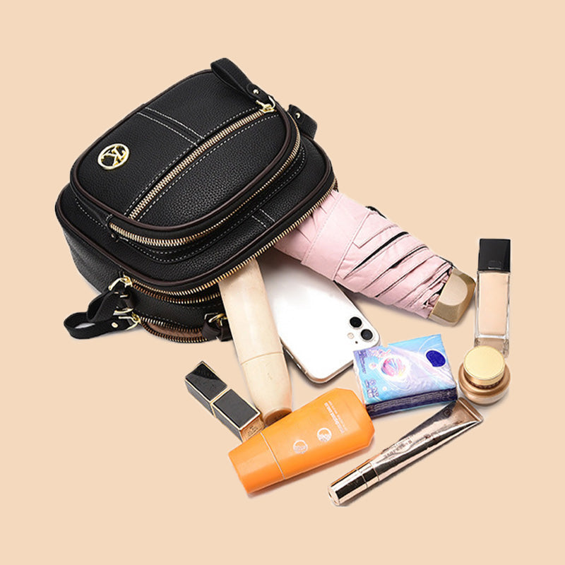 ⏰👜✨ Bolso bandolera clásico de piel sintética: versátil, correa ancha ajustable y múltiples compartimentos.