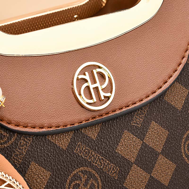 Elegante bolso de mano para mujer con dije de hoja