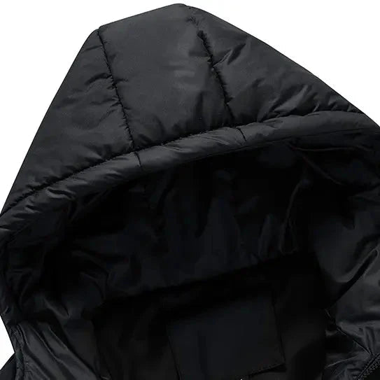 Chaleco con capucha ajustado para hombre – chaleco sin mangas con cremallera frontal, agradablemente suave